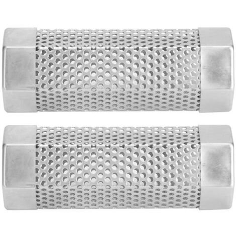(Acier inoxydable)Tube de fumeur 2pcs - Acier inoxydable 304 - Pour barbecue - Diffusion efficace de fumée