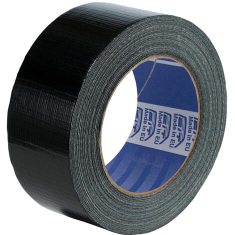 ACIT Nastro Telato Americano, 50 mm x 25 metri, impermeabile, riparazioni e fai da te, isolante, utile per riparazioni generiche, zanzariere, tubi di gomma e plastica (Nero)