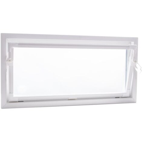 main image of "ACO 100cm Nebenraumfenster Kippfenster Einfachglas Fenster weiß Kellerfenster"