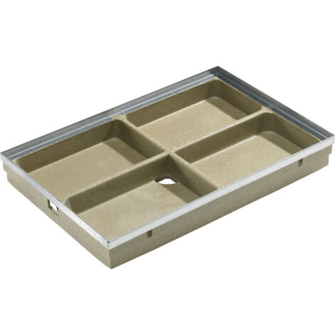 ACO Bodenwanne Vario Polymerbeton 75 x 50 cm inkl. Stahlzarge Schubabstreifer