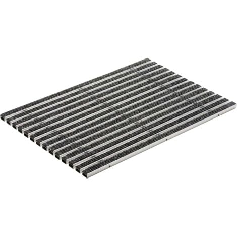 ACO Schuhabstreifermatte Alu anthrazit, mit Ripsstreifen, 60 x 40 x 2 cm Schuhabstreifer & Fussmatten