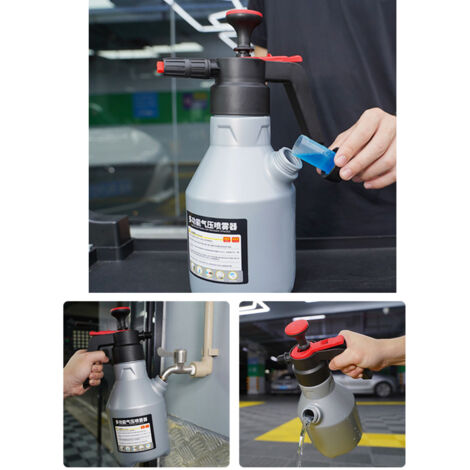 ACOGEDO Spruzzatore di schiuma da 2 litri con doppio ugello per lavaggio auto e irrigazione del giardino, compatibile con shampoo e detergenti per auto.