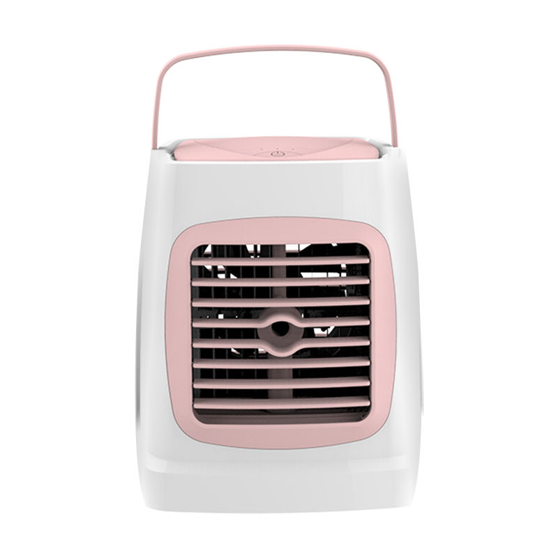 

Acondicionador de aire mini Aire acondicionado con funcion de humidificacion personal portatil USB refrigerador pequeno, rosa