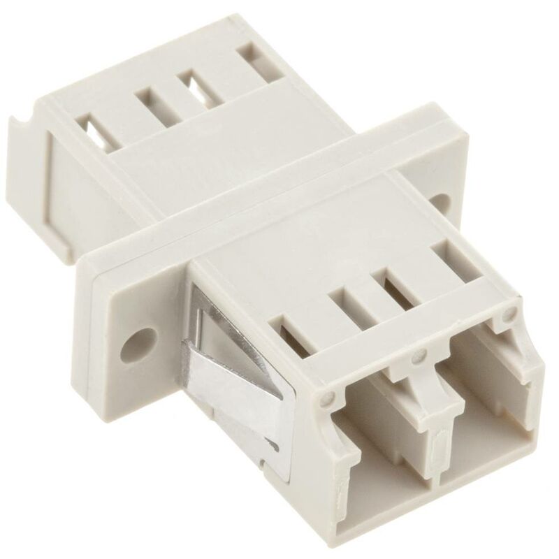 

Acoplador de fibra optica LC a LC multimodo duplex Beige