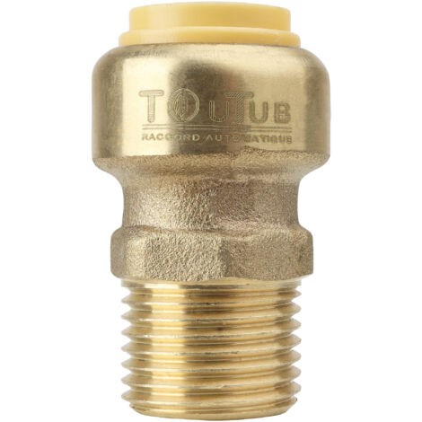 Acoplamiento automático Toutub - Unión macho 15x21  1/2   en latón Ø16 - Soldado