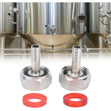 [Acoplamiento para bidones] [Acero inoxidable] 2 acoplamientos para bidones de estilo americano para mangueras de cerveza con un diámetro interior de 5/16 de pulgada