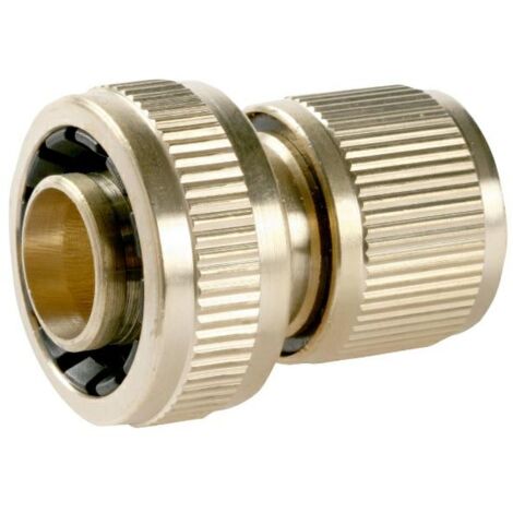 Acoplamiento rápido, conector de manguera de jardín, acoplamiento de retención de agua, latón, 3/4
