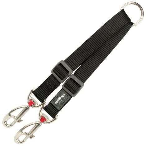 Acople Correa 2 Perros Red Dingo Negro black (1.5 x 20-26.5 cm) (1,5 x 20-26,5 cm)