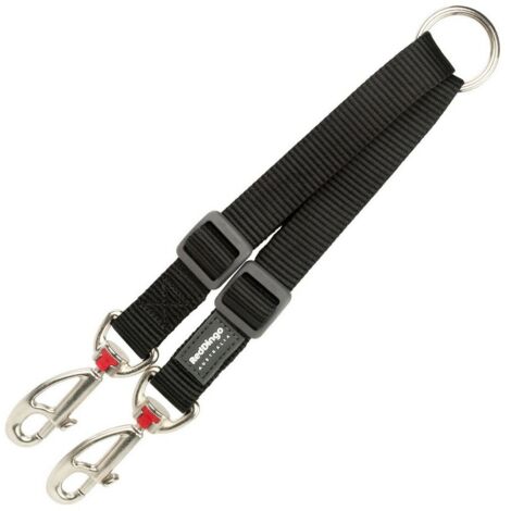 Acople Correa 2 Perros Red Dingo Negro black (2 x 25-34 cm)