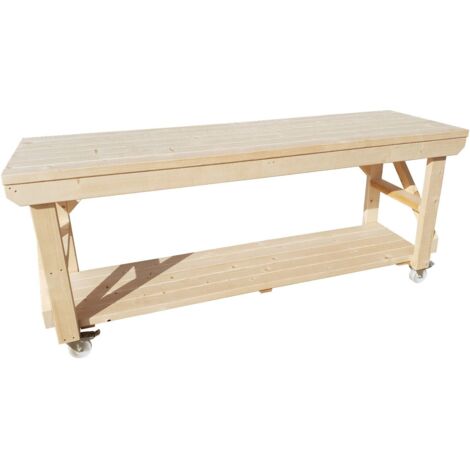 Acorn Wooden Workbench 6ft (180cm length) With wheels