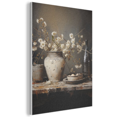 Acoustic Felt Wall Art Still life - Flowers - Bouquet - Vase - Wine 70x100 cm