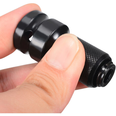 Acouto / 2-Zoll-Schlagschrauber / 4-Zoll-Sechskant-Steckschlüsseladapter (SCHWARZ)