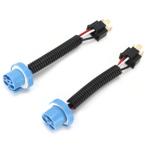 Acouto Auto H4 Stecker auf 9007 Buchse Adapterstecker zur Montage am Scheinwerfer und 12V-24V Scheinwerfer-Verkabelungssatz