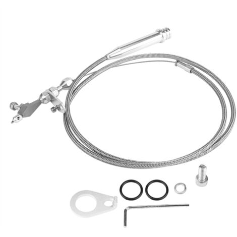 Acouto Turbo Kickdown-Kabel 350, 700R4 Geflochtenes Kickdown-Getriebesperrkabel für alle GM Chevy Oldsmobile.