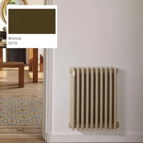 Acova – Radiateur à inertie fluide 750W – Design rétro compact – Finition bronze 0276 – Éléments ronds verticaux en acier
