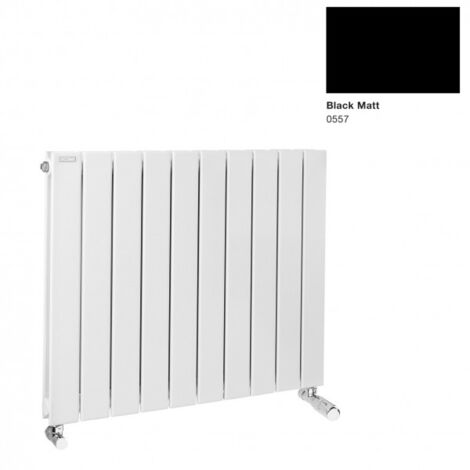 Acova – Radiateur eau chaude en acier 546W – Horizontal noir mat – Design extra-plat 95mm – Température max 110°C – Pression 4 bars