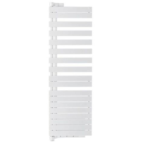 Acova – Sèche-serviette eau chaude 1594W – Soufflant 1000W – Design asymétrique pivot à gauche – Acier blanc – XRL128055IFS