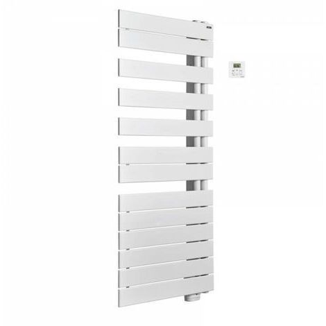 Acova – Sèche-serviette électrique 1000W asymétrique à droite – Acier blanc – Régulation Radio Fréquence – Programmations personnalisables - TFRT100-055