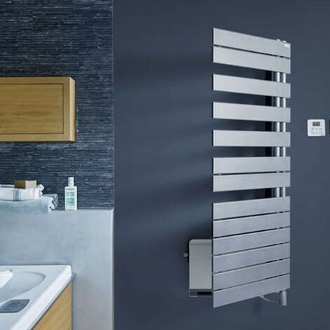 Acova – Sèche-serviette électrique 1500W avec soufflant 1000W – Design asymétrique blanc – Dimensions 550x874mm – TXCR050055IFS