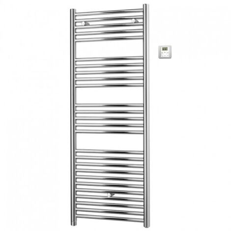 Acova – Sèche-serviette électrique 500W – Chromé – Dimensions 50cm – Résistance thermoplongeante – Programmation hebdomadaire personnalisable - TSLO-050-050