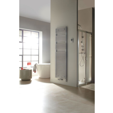 Acova – Sèche-serviette mixte 612-600W blanc – Acier avec éléments ronds Ø25mm – Traitement anticorrosion cataphorèse – Thermostat programmable