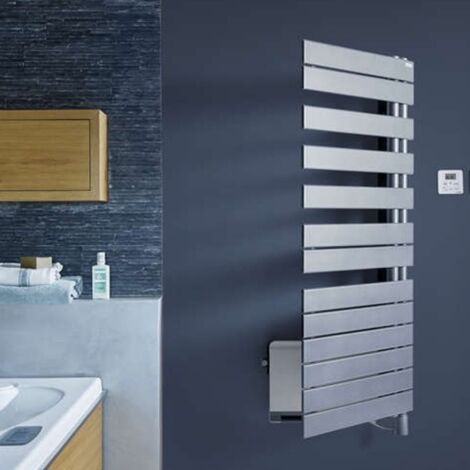 Acova – Sèche-serviette électrique 1750W avec soufflant intégré – Pivot à droite – Acier asymétrique – Dimensions 550x1252mm – TXCR075055IFS