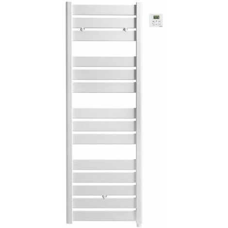 Acova – Sèche-serviettes électrique 750W – H.147.7 x l.50 cm – Inertie fluide pour 7 m² – Tubes plats en acier blanc