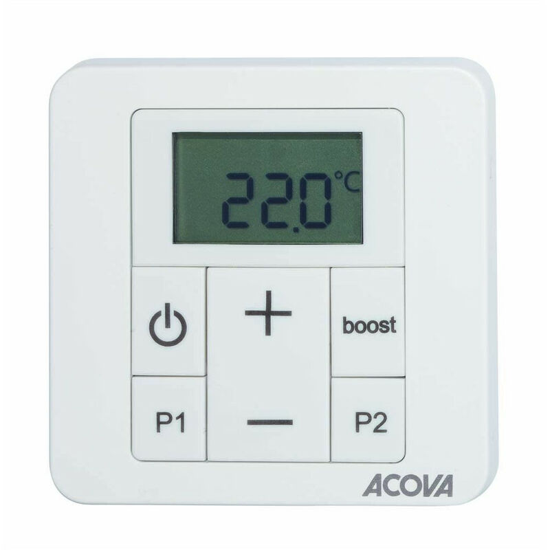 Acova - Sèche-serviettes fassane Spa air asymétrique électrique (Couleur voir nuancier Pivot Droit - 1000 w - 174,1 x 55 x 10,6 cm)