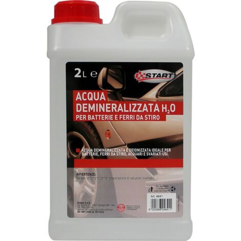 Acqua demineralizzata per batterie auto 2L multiuso