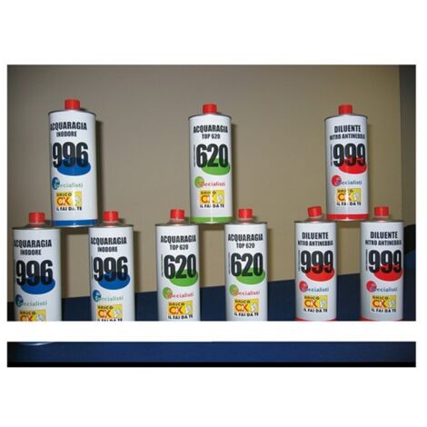 ACQUARAGIA INODORE TOP 620 BARATTOLO DA 1 LITRO SET 5 PEZZI - FIDEA