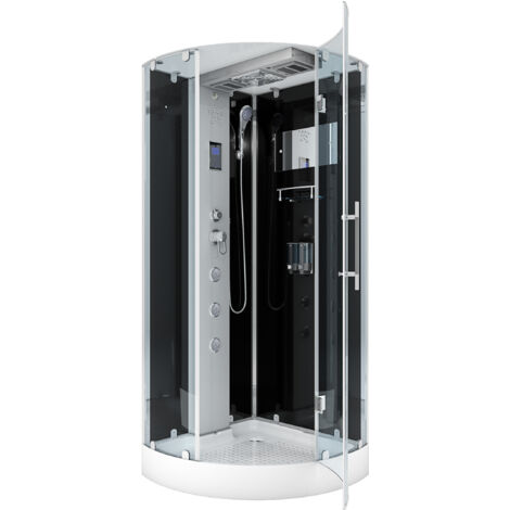 AcquaVapore D37-13R2-EC Dusche Dampfdusche Duschtempel Duschkabine 90x90 MIT 2K Scheiben Versiegelung