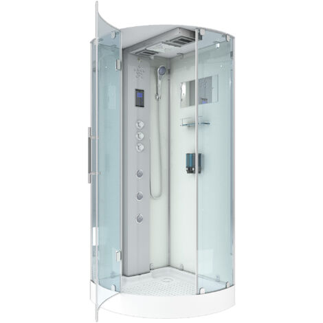 AcquaVapore D37-20L3-EC Dusche Dampfdusche Duschtempel Duschkabine -Th. 100x100 MIT 2K Scheiben Versiegelung
