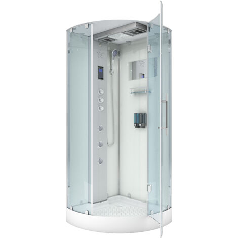 AcquaVapore D37-20R3-EC Dusche Dampfdusche Duschtempel Duschkabine -Th. 100x100 MIT 2K Scheiben Versiegelung
