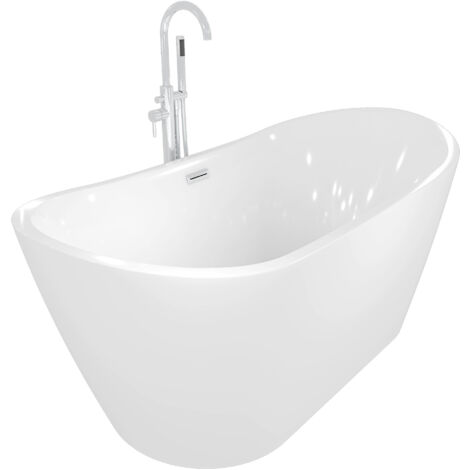 AcquaVapore freistehende Badewanne Wanne Acryl F03 180x89cm mit Armatur AF02