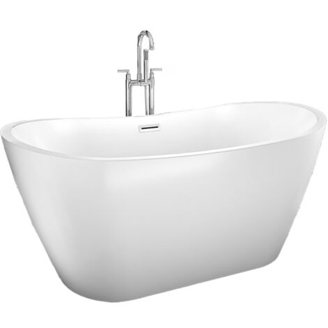 AcquaVapore freistehende Badewanne Wanne Acryl F03 180x89cm mit Armatur AF03