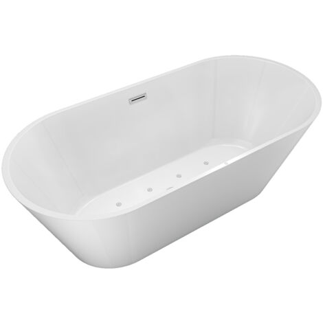 AcquaVapore freistehende Badewanne Wanne F11 170x80cm Whirlpool mit Luftmassage