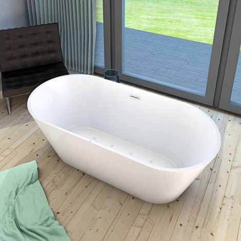 Acquavapore Freistehende Badewanne Wanne Whirlpool Fsw11 170cm Mit Luftmassage 17324 Ohne Armatur Fsw11 170 Ea