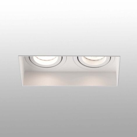 ACRE Deckeneinbauleuchte verstellbar weiß quadratisch 2 Lichter