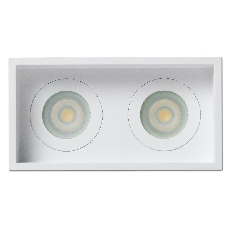 Image of Acre Empotrable de techo blanco cuadrado 2 luces IP44