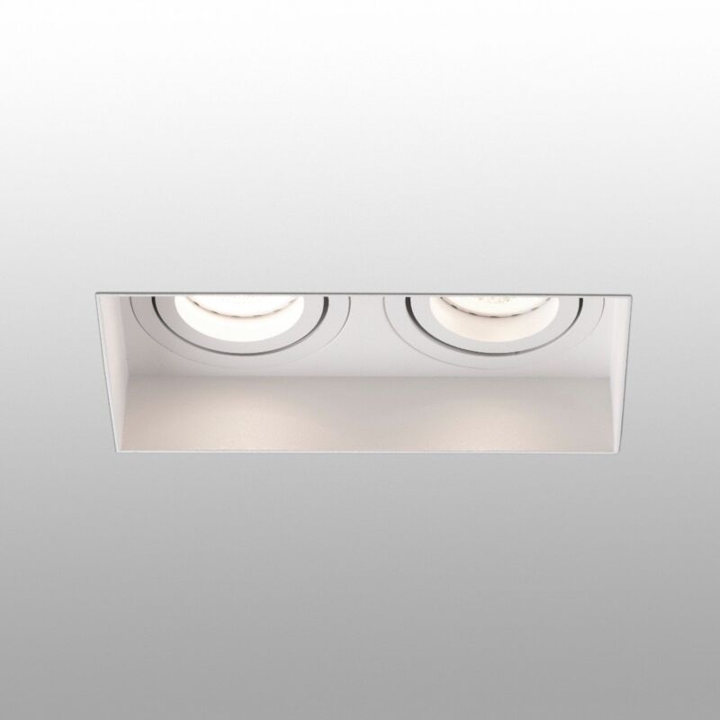 Image of ACRE Empotrable de techo orientable blanco cuadrado 2 luces