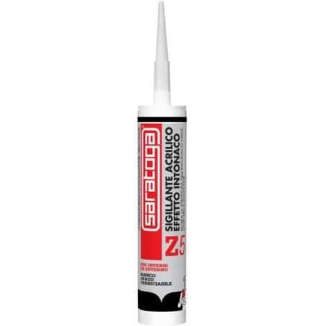 acrilico effetto intonaco  bianco  280 ml - saratoga.