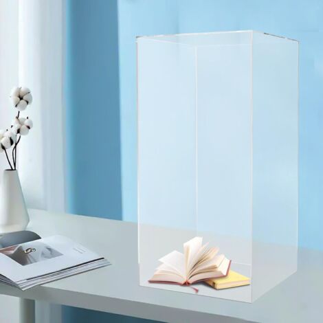 Acryl Organizer Sammlervitrine Schaukasten Display Ständer Display Box Staubdichte Vitrine für Modell Sammlerstücke Weiß
