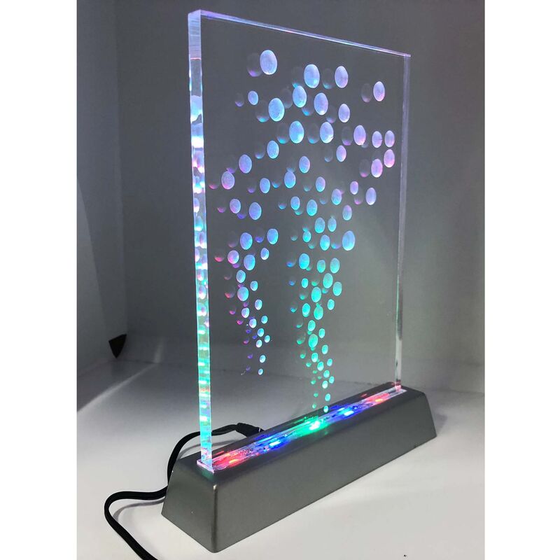 Image of Acryl Plate - lampada da tavolo led decorativa deco led piatto luminoso 3D Fantasia d