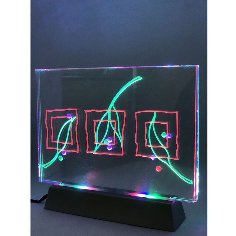 Image of Acryl Plate - lampada da tavolo led decorativa deco led piatto luminoso 3D Fantasia c