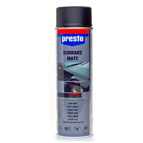 Acryl-Sprühfarbe Mattschwarz 500ml PRESTO