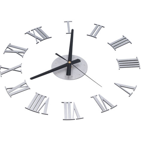 Acryl-Wanduhr mit römischen Ziffern, modernes Design, geräuschlos, rahmenlos, zum Selbstaufbau für Büro oder Wohnzimmer