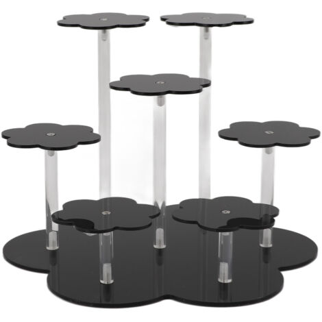 Acrylfigurenständer, schwarzer Parfüm-Organizer, Cupcake-Präsentationsständer, Dessertdekoration für Theke und Schreibtisch