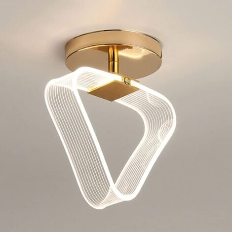 Acrylic Aisle Ceiling Light, 10W LED Ceiling Light, 5.5 Inch Mini Surface Mount Light Fixture, Ideal for Entryway, Porch, Warm White