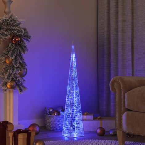 Acrylic Decorative LED Light Cone Blue 90 cm vidaXL