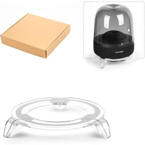 Acrylic Table Speaker Holder Suitable For Harman Kardon Aura Studio 3, Aura Studio 4, Soundsticks 4 Bluetooth Speakers (Transparent, 005-C001) 1-Pcs